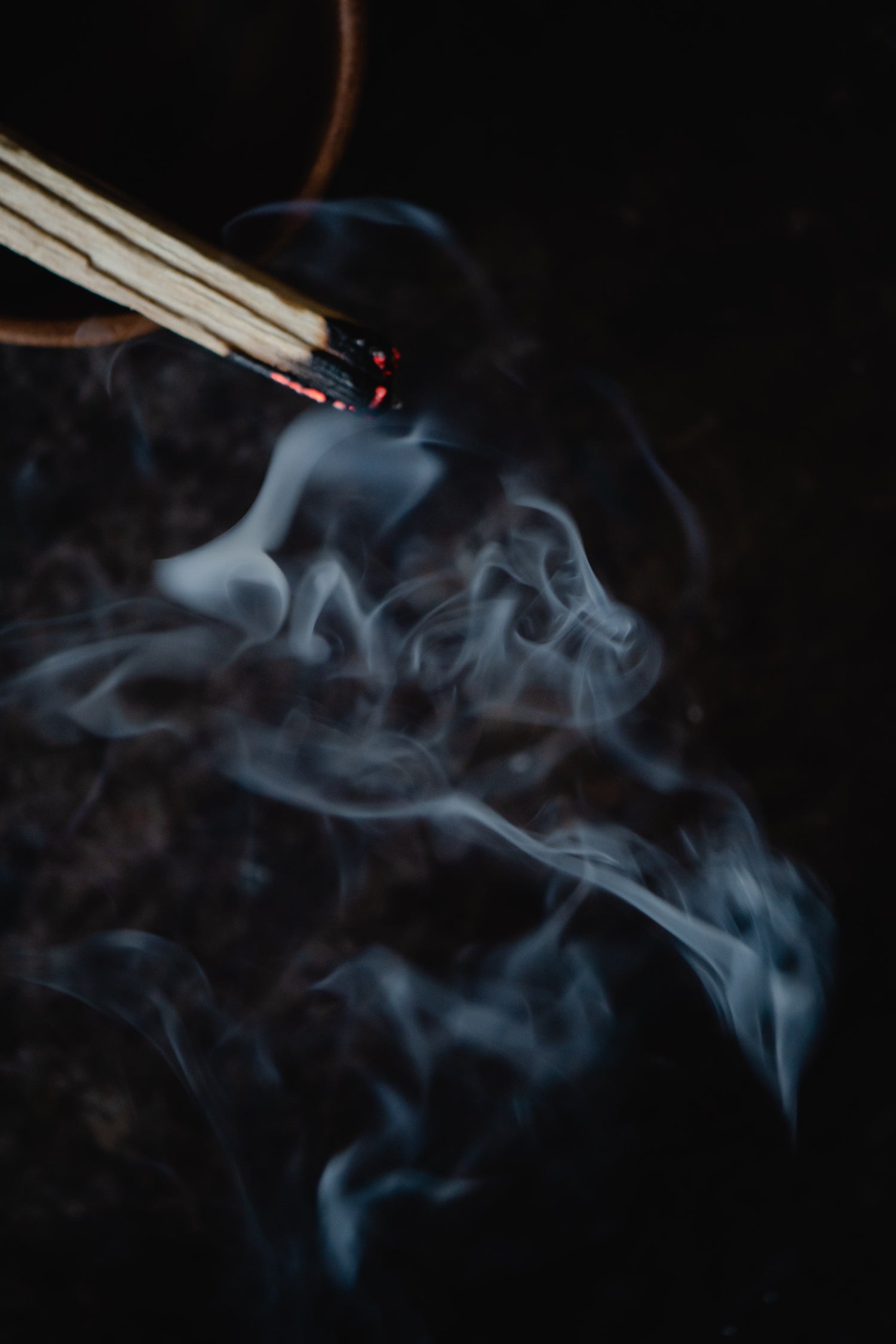 smoke on a dark background